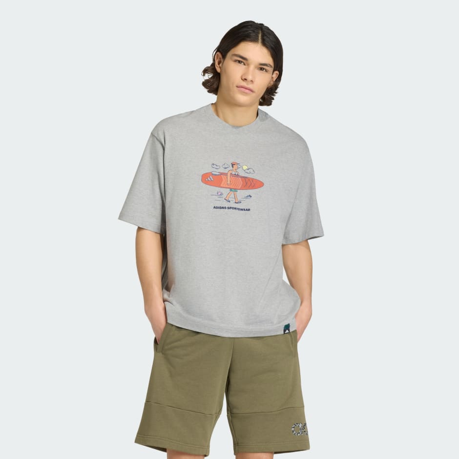 DOODLE STAND-UP PADDLE GRAPHIC T-SHIRT