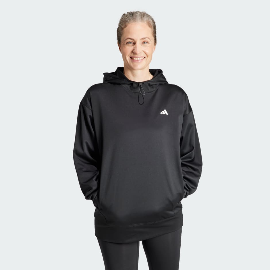 Adidas women's post 2025 game fleece pullover hoodie