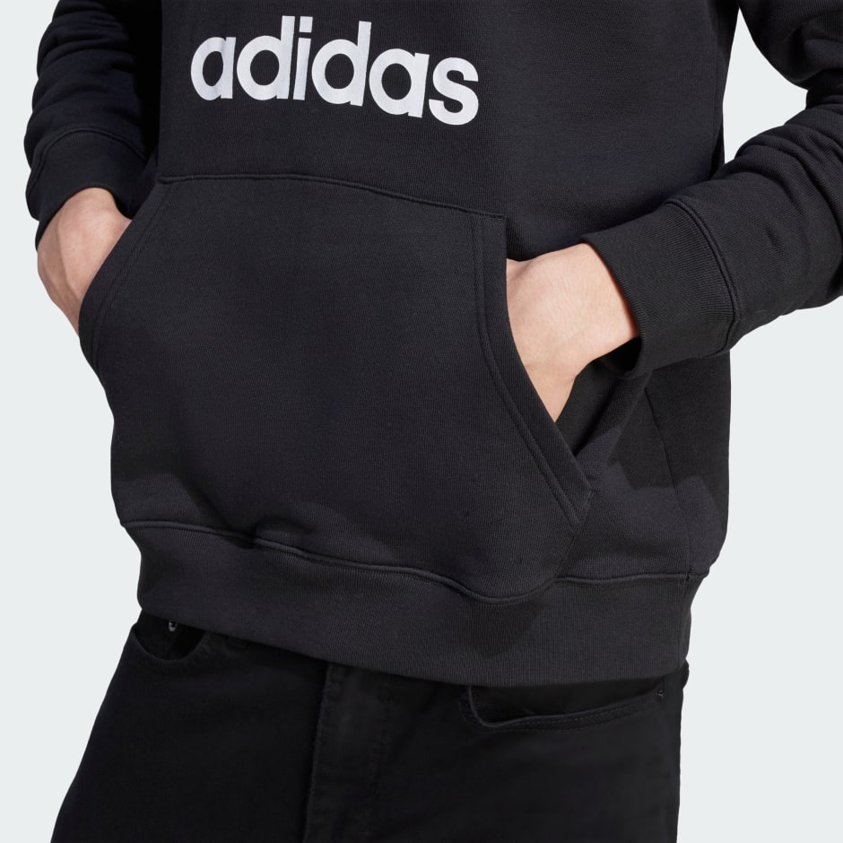 Mens adidas trefoil hoodie black hotsell