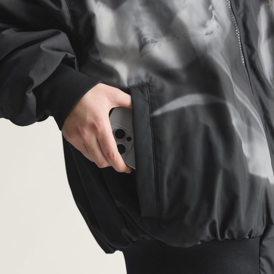 Jachetă de aviator adidas by Stella McCartney din țesătură, cu imprimeu