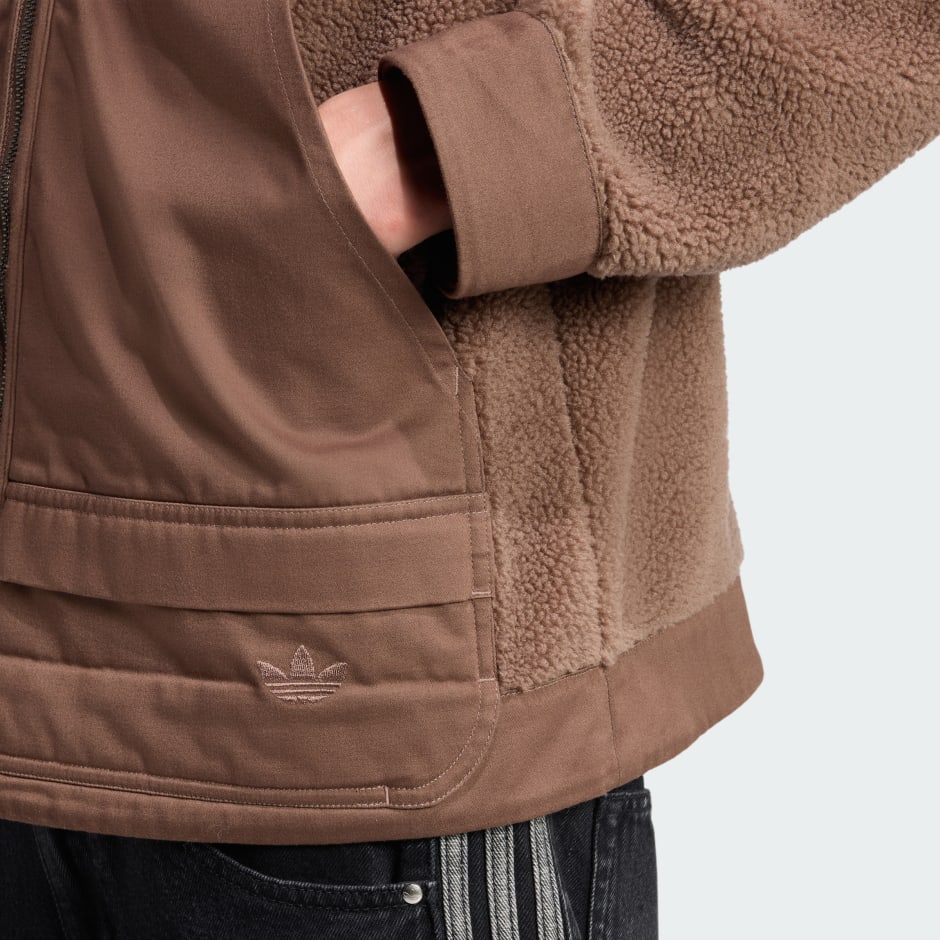 Jachetă Premium Essentials din fleece polar cu fermoar complet