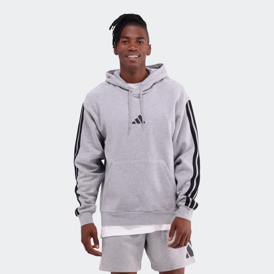 Essentials 3-Stripes Fleece Hoodie