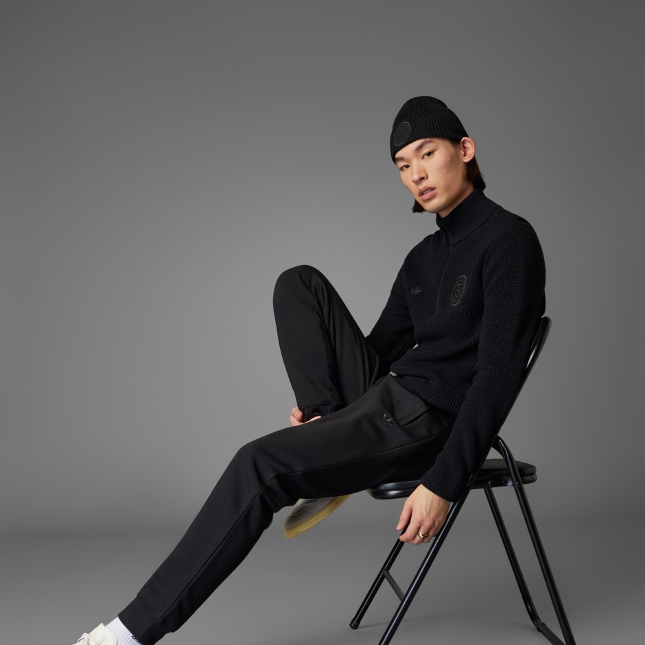 adidas Germany Anniversary Half-Zip Knit Sweatshirt - Black