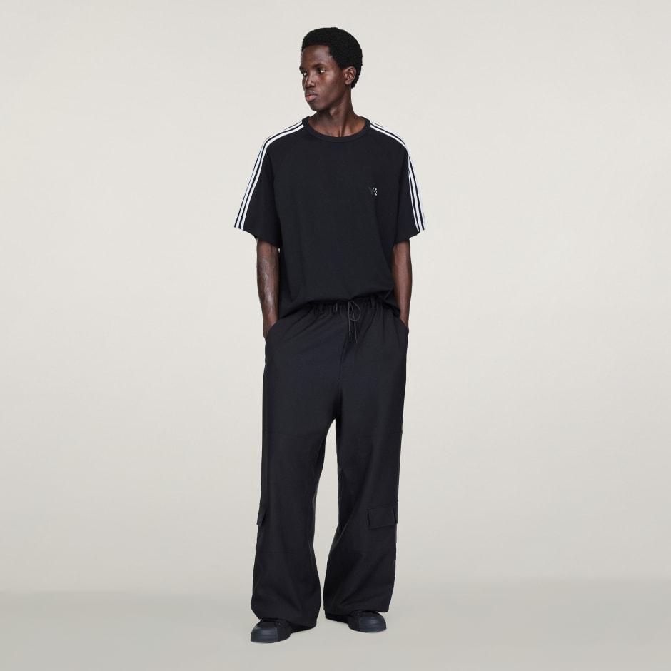 Clothing - Y-3 Short Sleeve Tee 3-Stripes - Black | adidas Oman