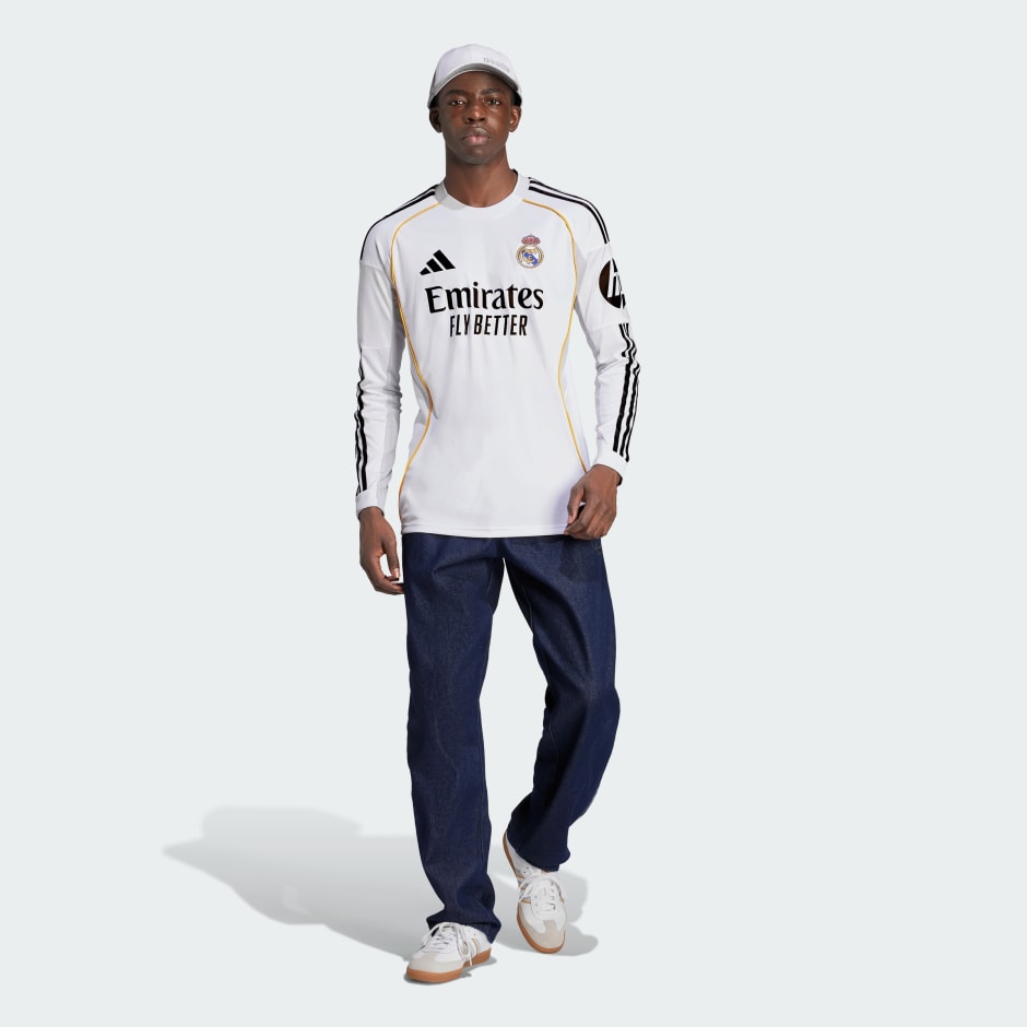 Tricou cu m&acirc;necă lungă Real Madrid 25/26 pentru meciurile de acasă