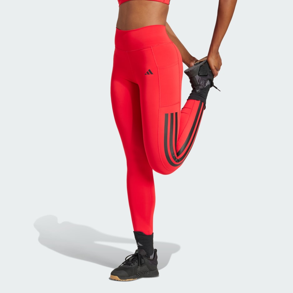 Optim&eacute; 3-Stripes Full-Length Leggings