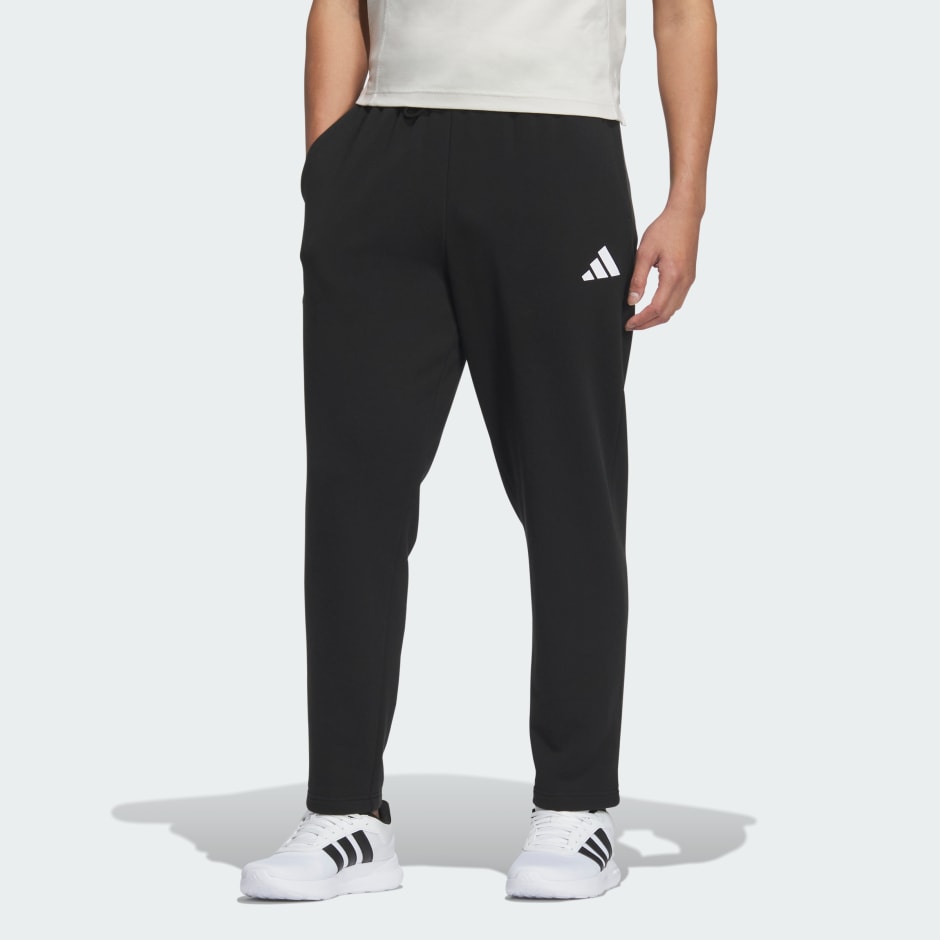 Small Logo French Terry Open Hem Pants