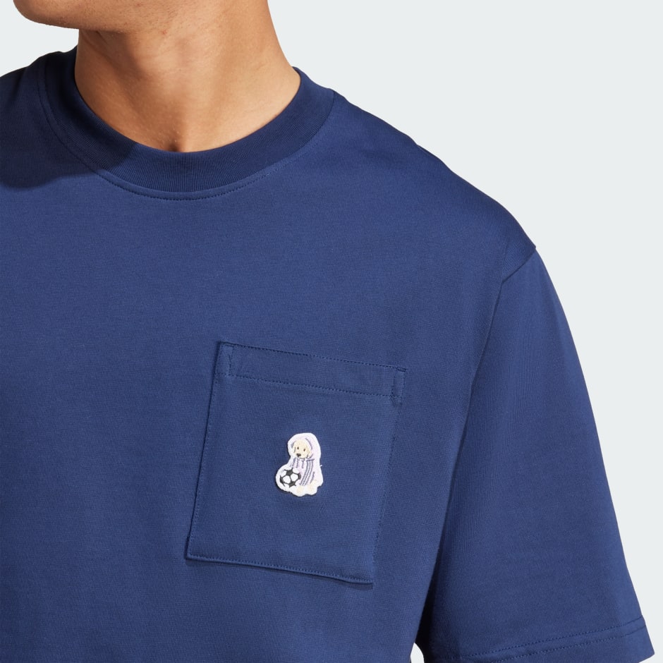 Dog Soccer Patch Pocket Graphic Tee