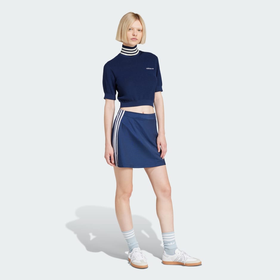 ★ adidas★ Crop turtleneck JC7680 CLOTHING - Cropped Turtleneck - Blue | adidas Oman