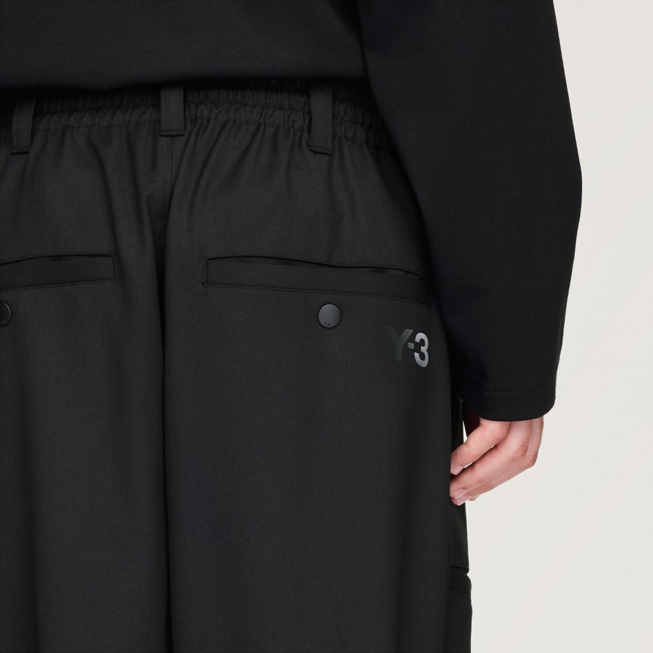 Vunene hlače s man&scaron;etama Y-3 Refined