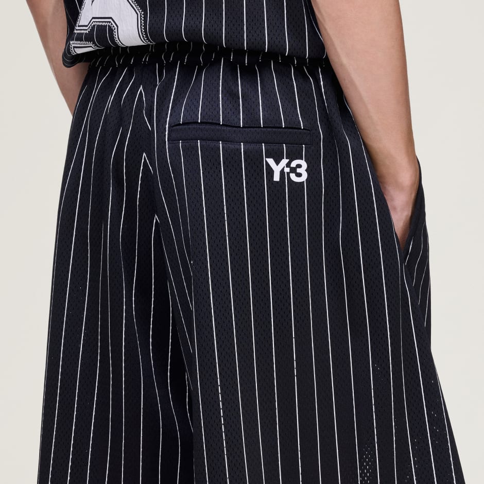 PANTALONI SCURȚI Y-3 MESH PINSTRIPE