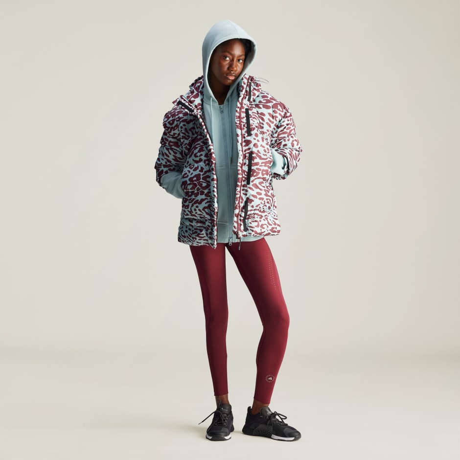 Geacă căptușită de iarnă cu lungime medie adidas by Stella McCartney TrueNature Printed