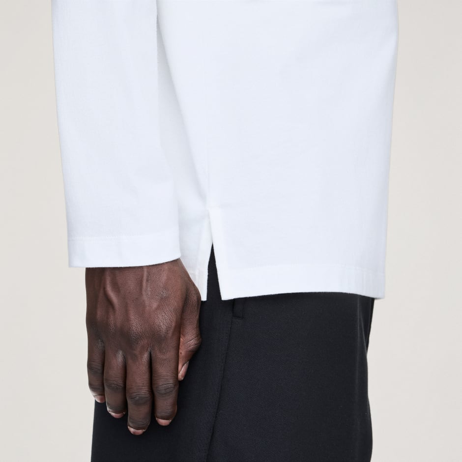 Tricou Y-3 cu imprimeu grafic, cu m&acirc;neci lungi