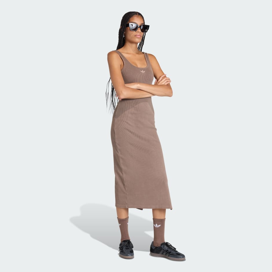 ESSENTIALS RIB TANK MAXI DRESS WASHED