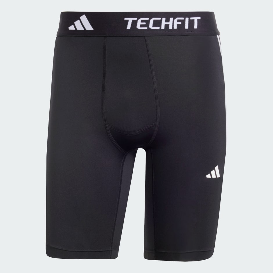 Colanți scurți de antrenament cu compresie Techfit cu 3 dungi