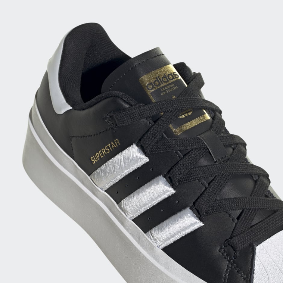 Size 9.5 - adidas Superstar Bonega Low Black Gold Metallic W for