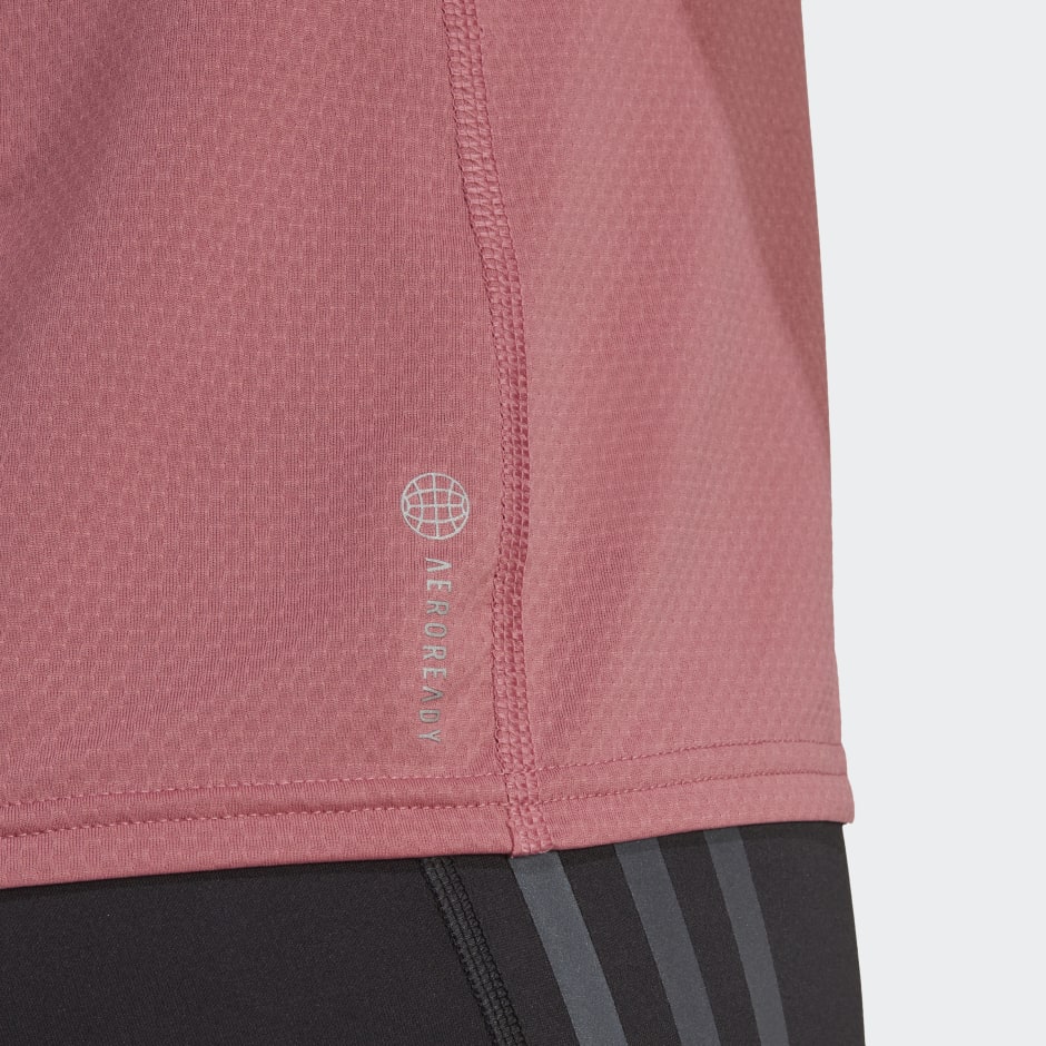 Clothing - RUN ICON 3 BAR TEE - Pink | adidas South Africa