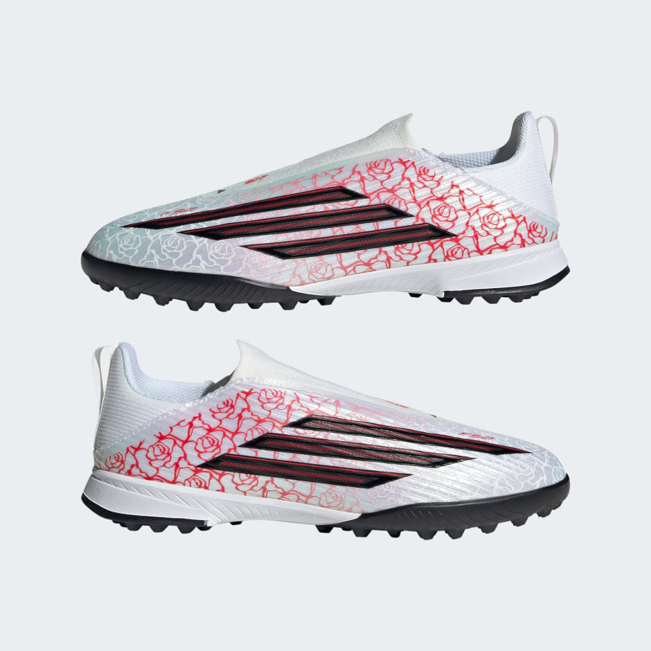 Ghete de fotbal pentru copii F50 LEAGUE fără șireturi pentru teren sintetic