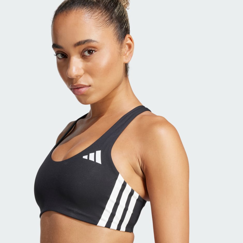 حمّالة صدر Powerreact Train Medium-Support 3-Stripes