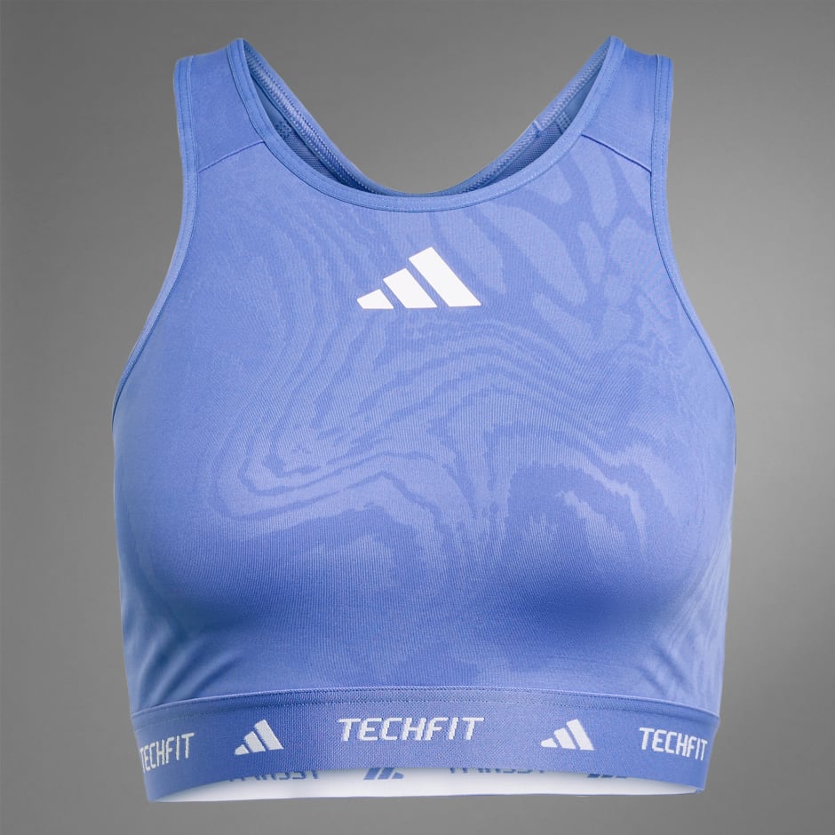 Techfit Medium-Support High-Neck Print Bra
