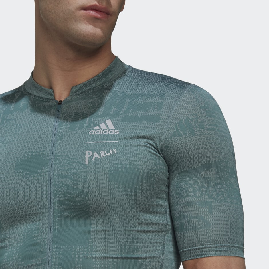 Men's Clothing - The Parley Short Sleeve Jersey - Green | adidas Oman