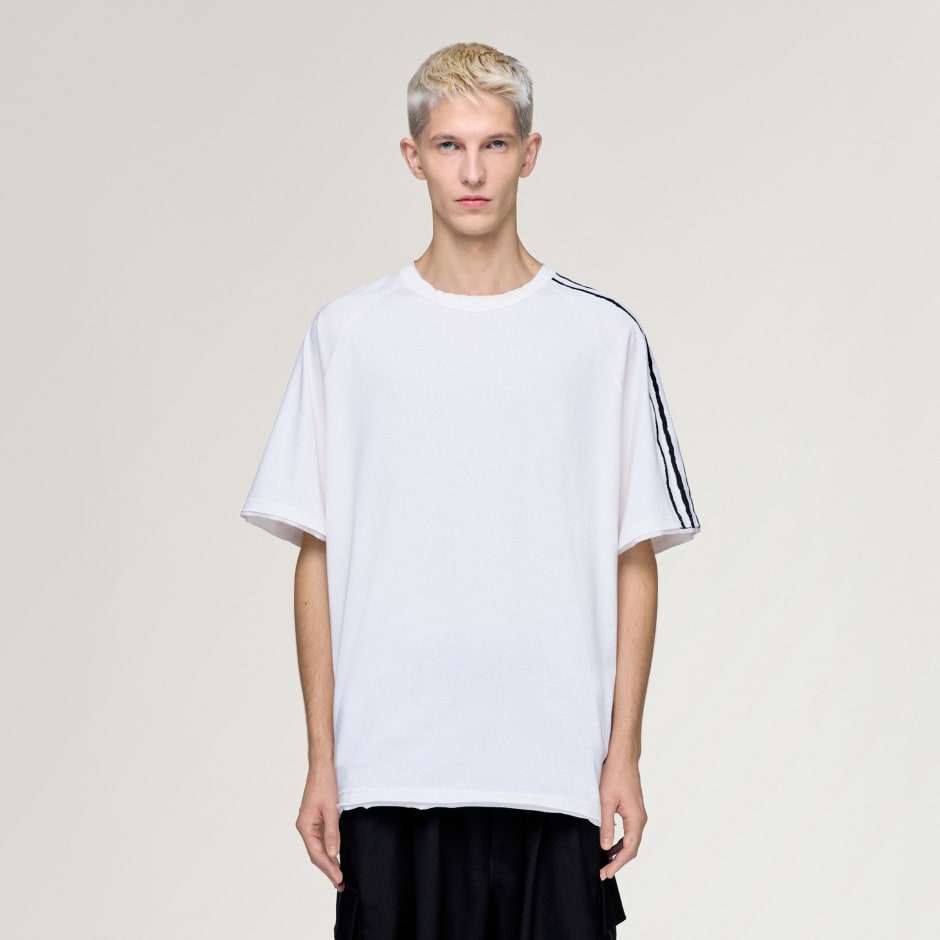 Y-3 RAW EDGE 3 STRIPES SHORT SLEEVE TEE