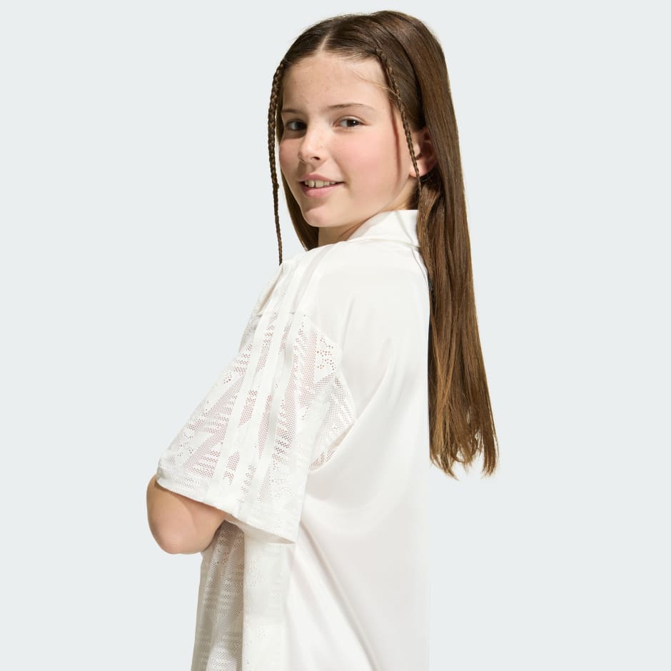 LOOSE BATWING LACE T-SHIRT DRESS