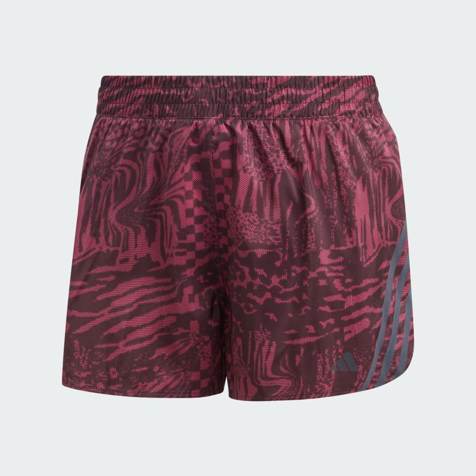 Run Icons 3-Stripes Allover Print Running Shorts