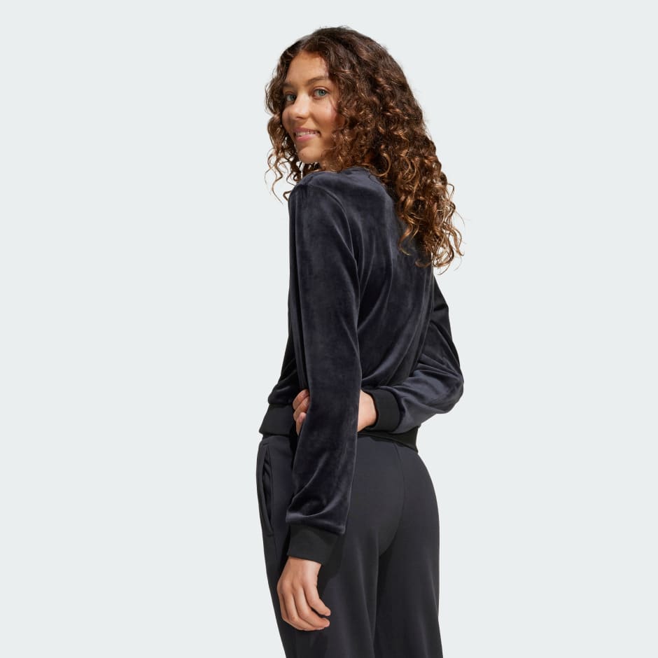 Girl Holiday Glam Cropped Sweatshirt