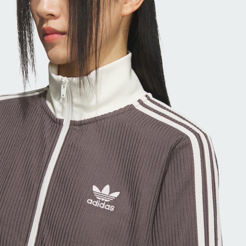 海外限定S Adidasニット トラックトップ ジャケット KC2650 ☆adidas☆Knit tracktop Off White Charcoal KC2650 KC2649