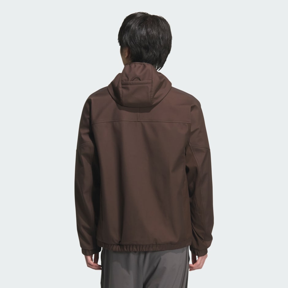 3STRIPES REGULAR FIT BONDED FLEECE HOODED WIND JACKET