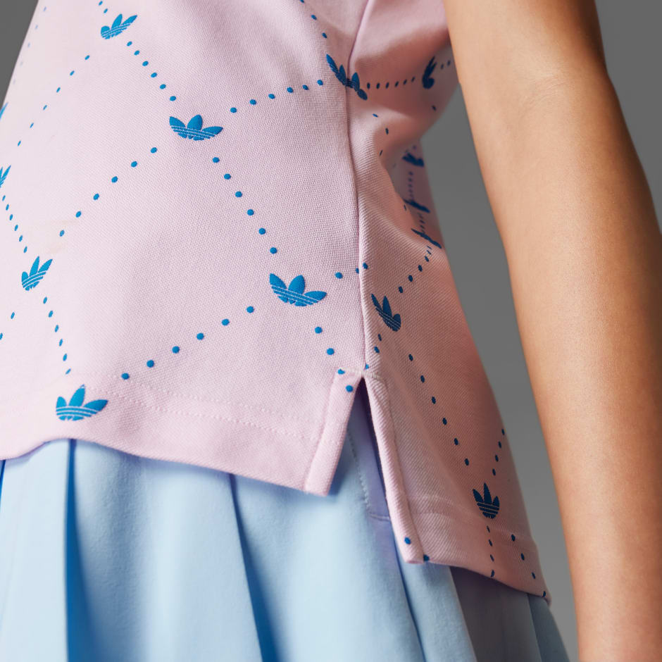 Tricou polo Originals cu trifoi și imprimeu