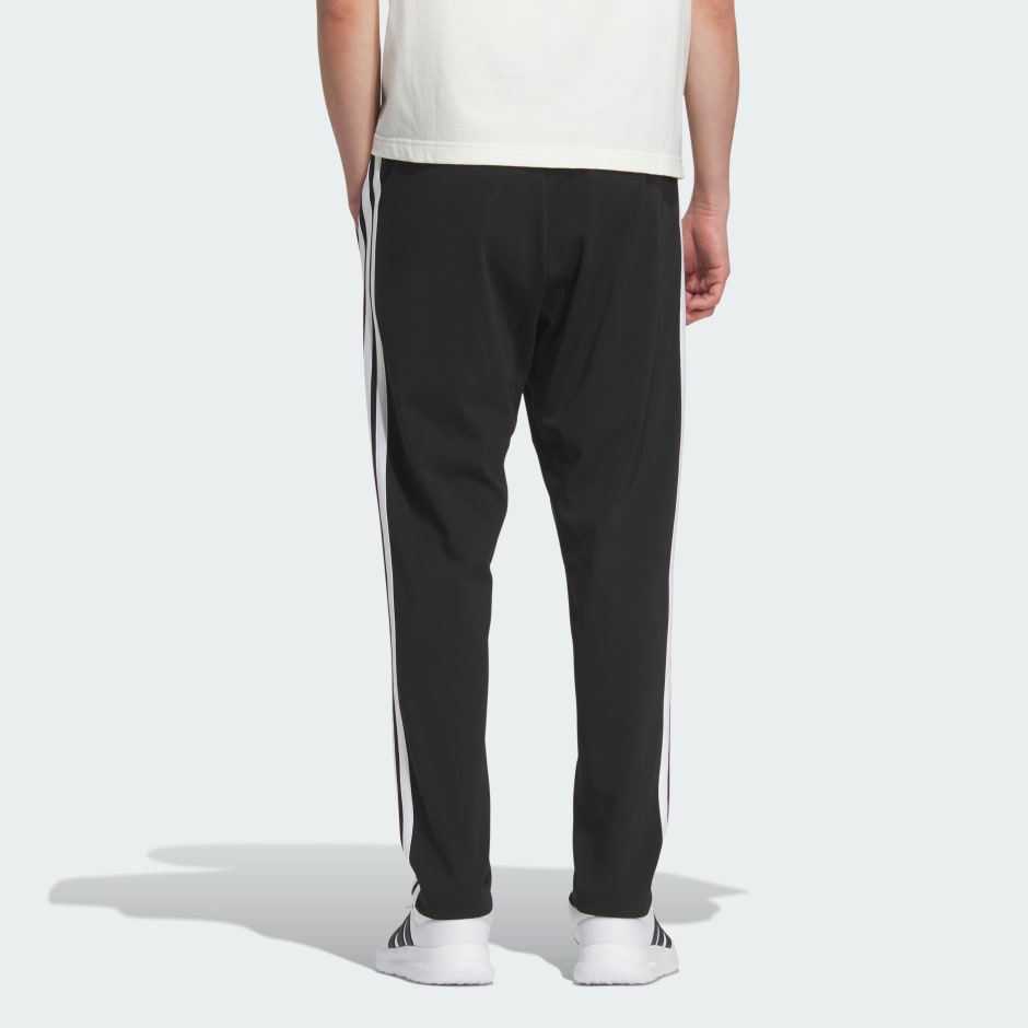 Essentials 3-Stripes Tapered Pants Single Jersey Open Hem
