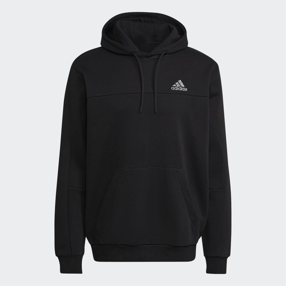 Clothing - Stadium Fleece Badge of Sport Hoodie - Black | adidas South ...