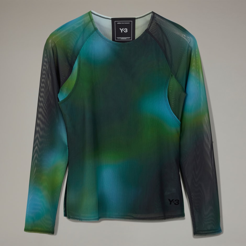 Y-3 Allover Print Mesh Fitted Tee