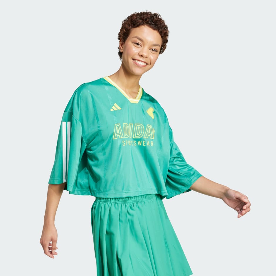 CLOTHING - Tiro Cut 3-Stripes Oversized Jersey - Green