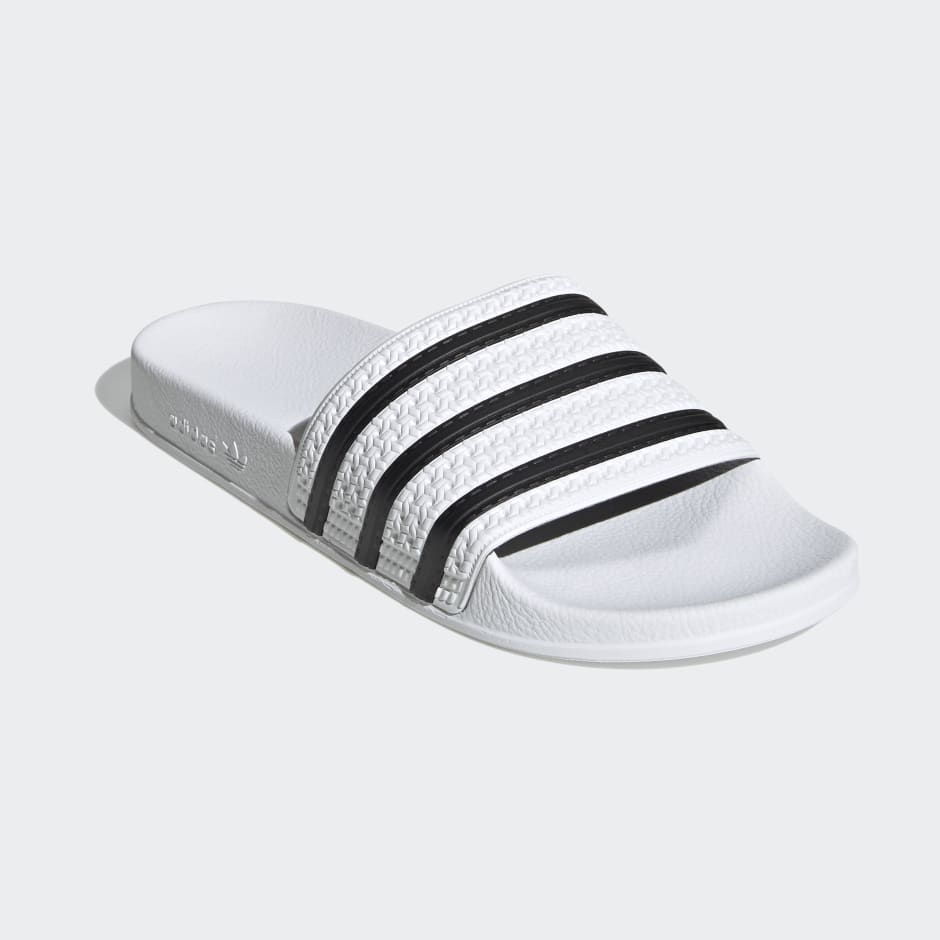 Adidas sandals best sale black and white