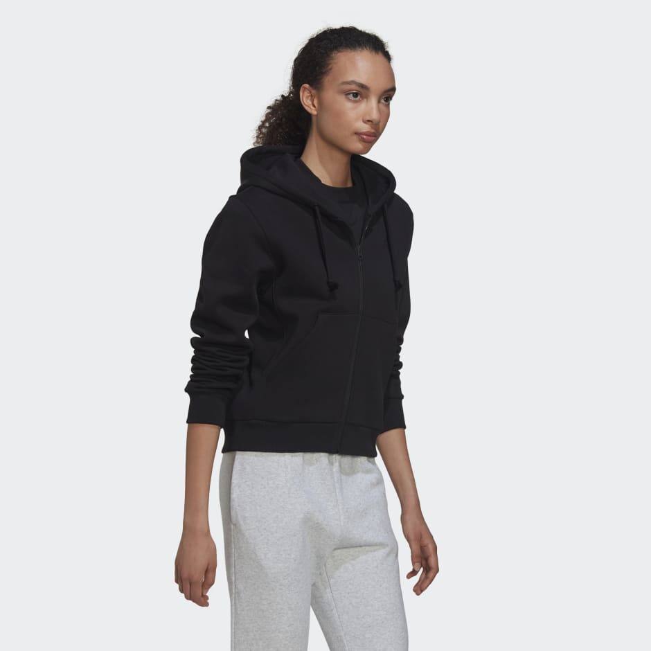 adidas ALL SZN Fleece LK Black Hoodie adidas - | Full-Zip