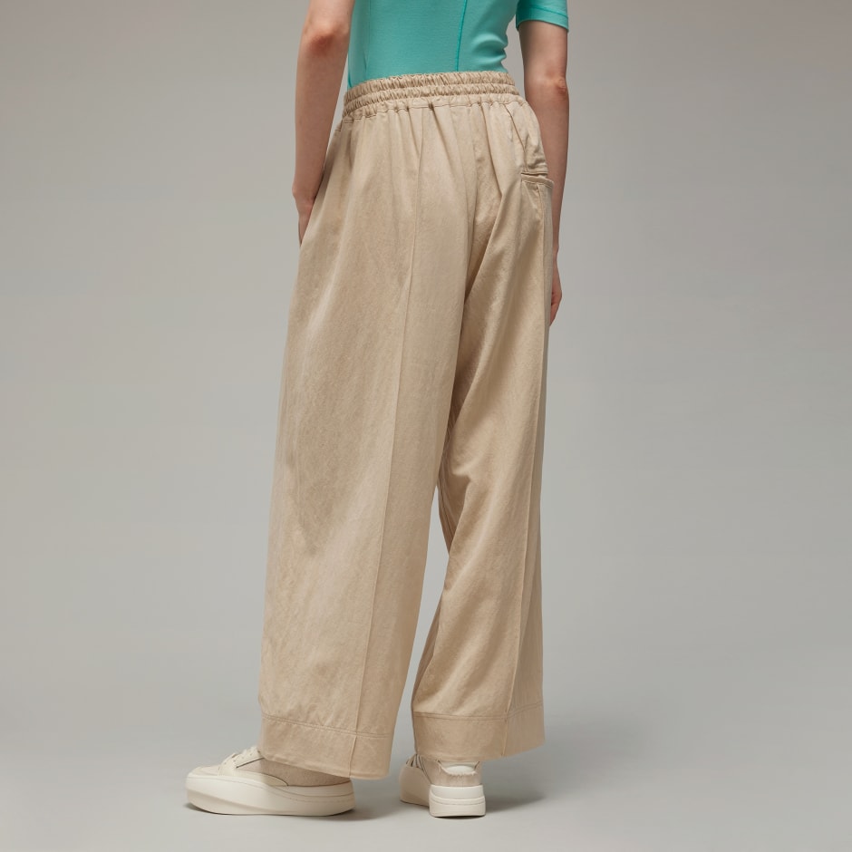 Y-3 Crinkle Twill Wide Leg Pants