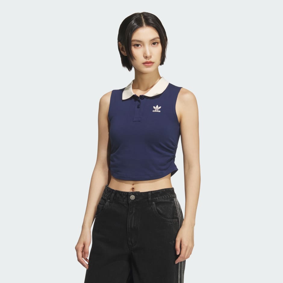 新品M Adidas ポロ タンクトップ レディース KE3893 Polo Padded Tank Top - Blue | adidas Hong Kong