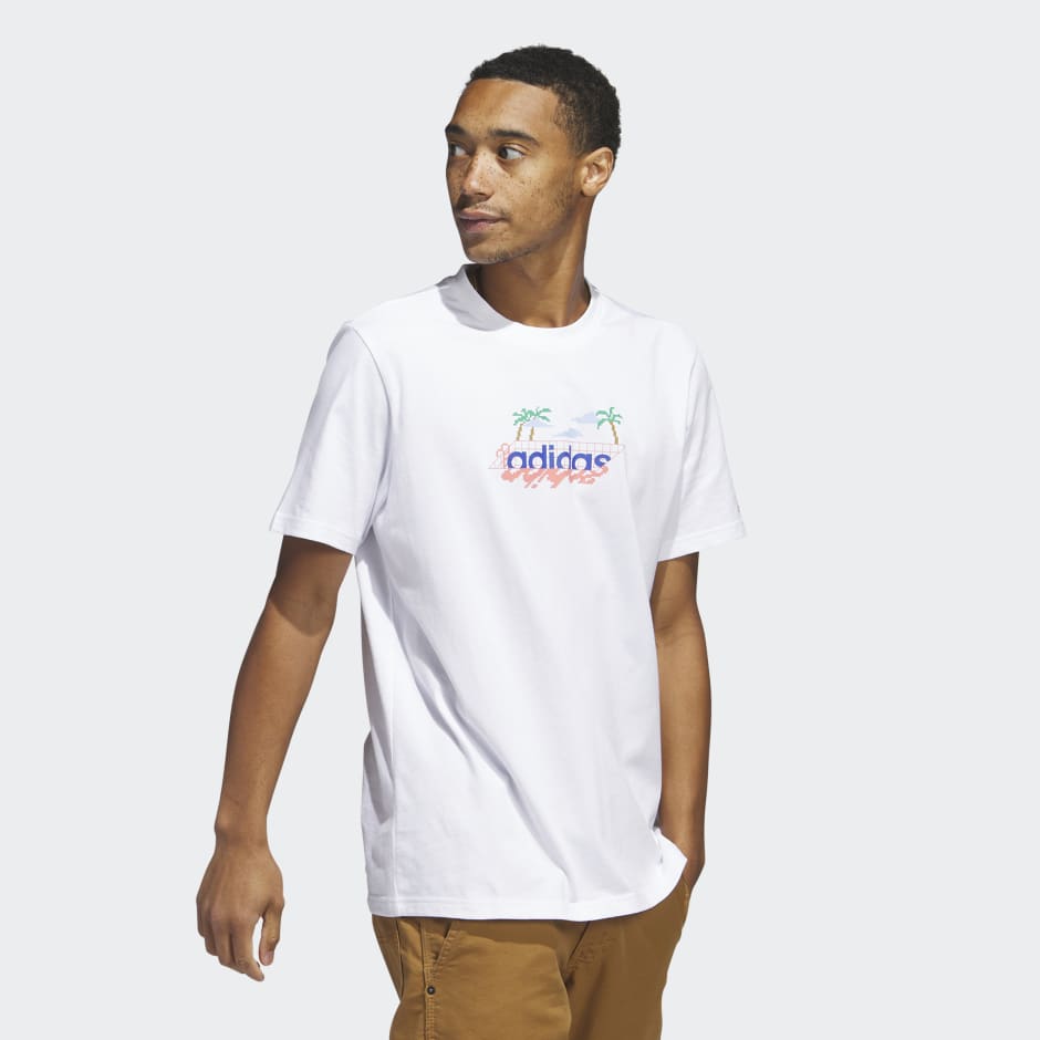 Linear Beach-Bit Short Sleeve Graphic Tee image number null