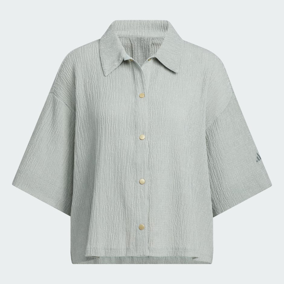 SOFTLUX SHEER LOOSE FIT COLLAR SHIRTS SHORT SLEEVE