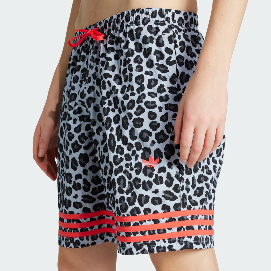 Șort de baie leopard, cu lungime de 8 inci