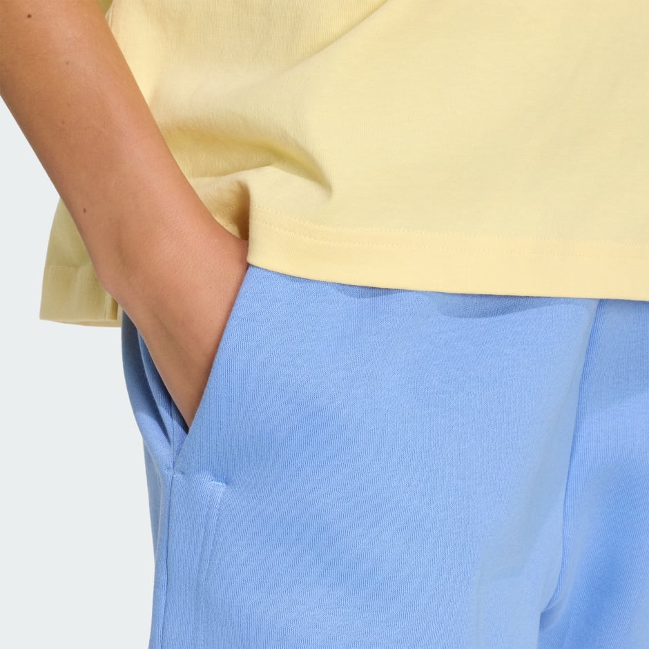 Pantaloni scurți lejeri din fleece Studio cu 3 dungi