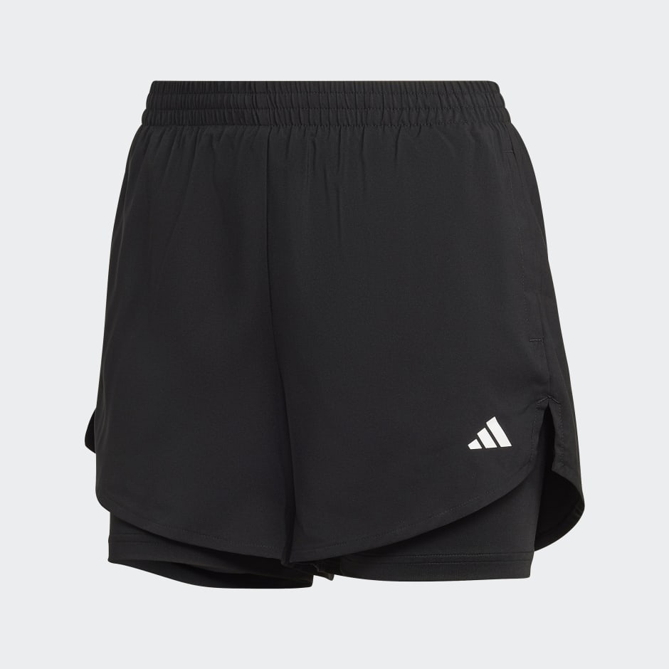 adidas AEROREADY Made for Training Minimal Two-in-One Shorts - Black ...
