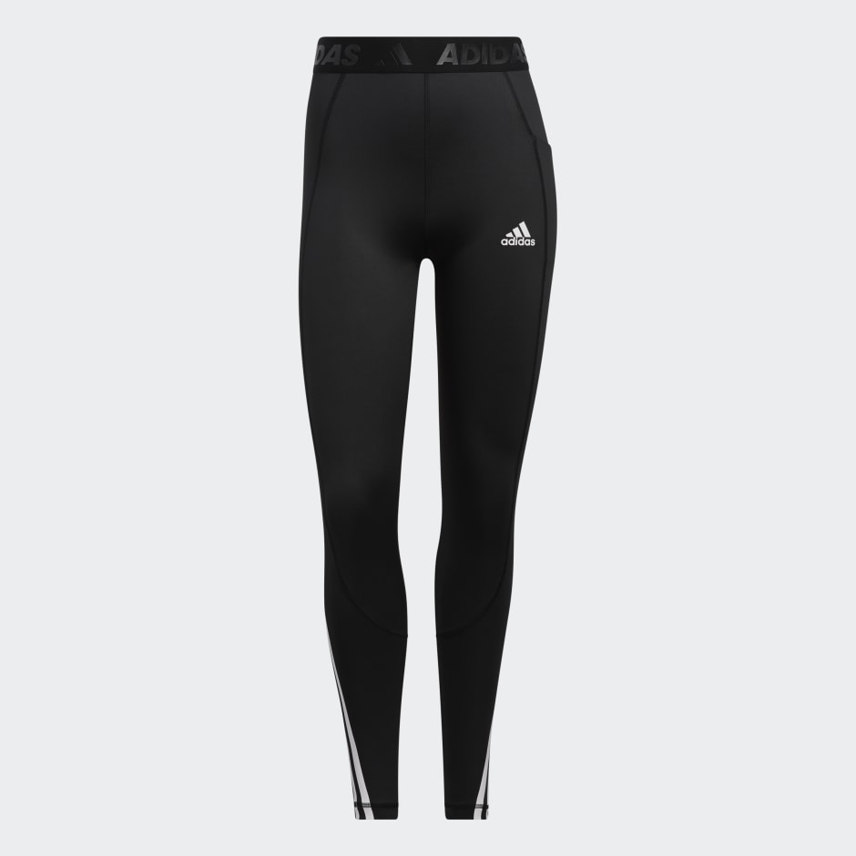 adidas Techfit 3-Stripes Long Leggings - Black | adidas SA