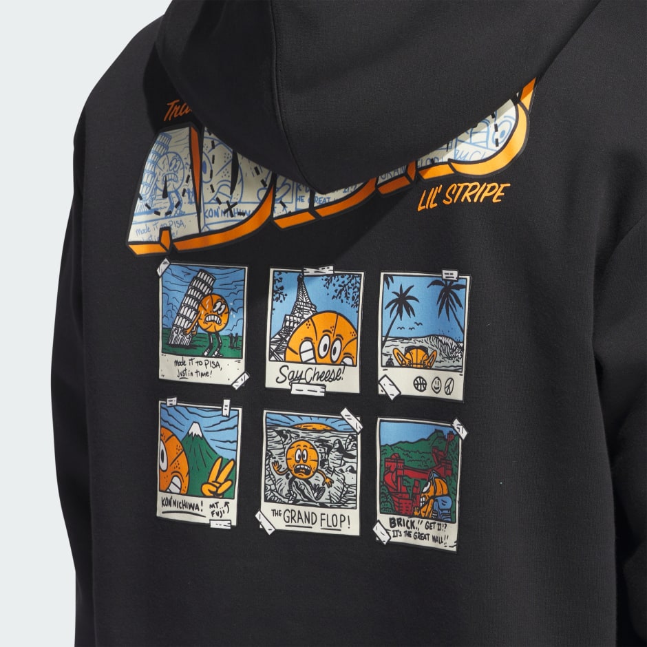 Lil Stripe Postcard Graphic Hoodie