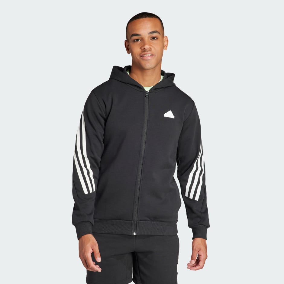 Clothing - Future Icons 3-Stripes Full Zip Hoodie - Black | adidas ...