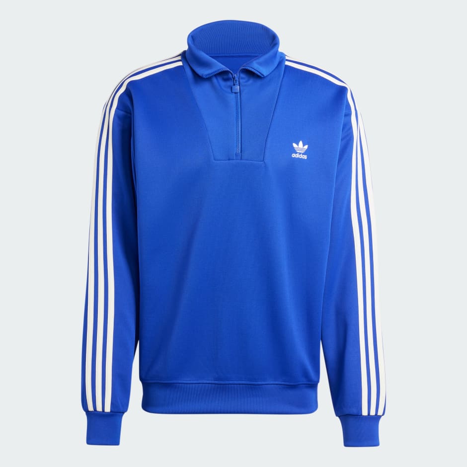 Clothing - Adicolor Funnel Neck Track Top - Blue | adidas South Africa