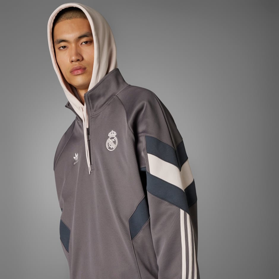 Majica s okruglim izrezom Real Madrid Originals Half-Zip